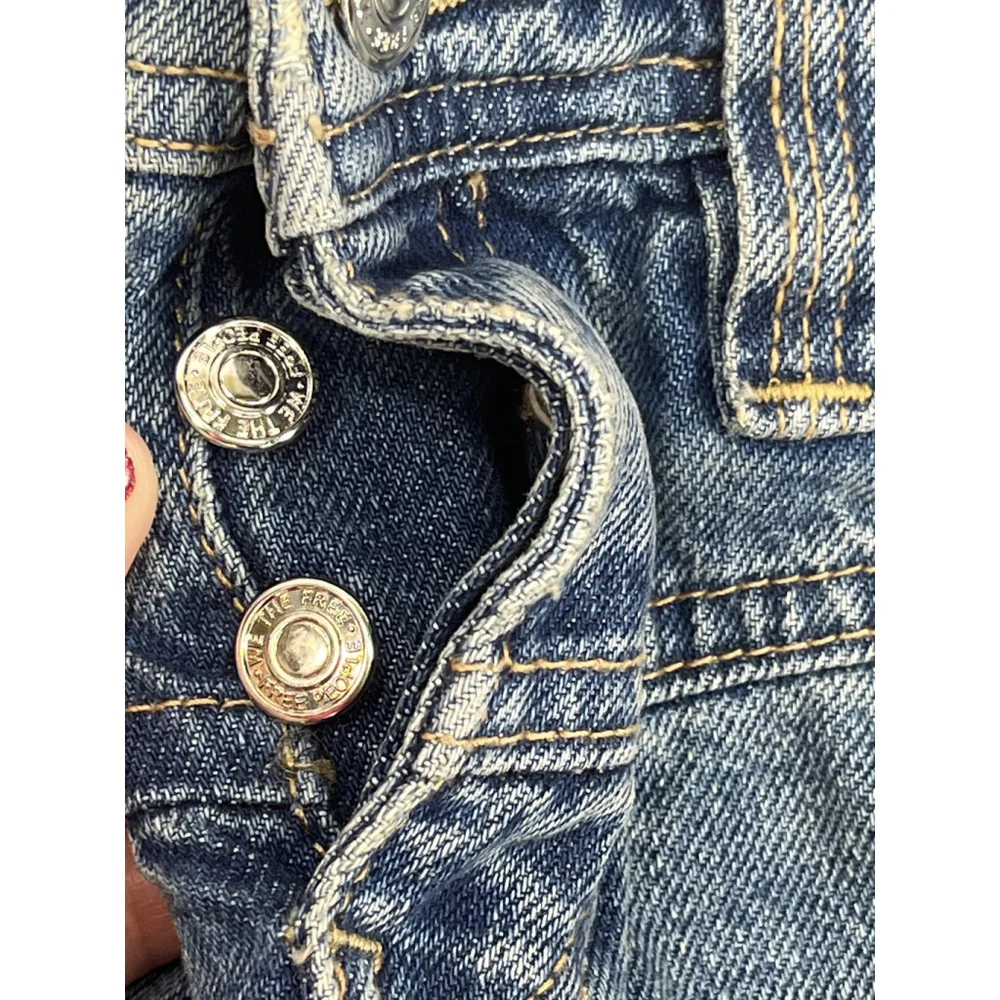 Free People‎ We The Free Shelby Boyfriend Jeans Womens 24 Low Rise Button Fly
